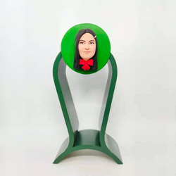 [客製化] 工匠手工木製耳機架 3D 肖像裝飾品漫畫娃娃 Hina Hina 裝飾桌面收納，適合音樂愛好者遊戲玩家 第6張的照片