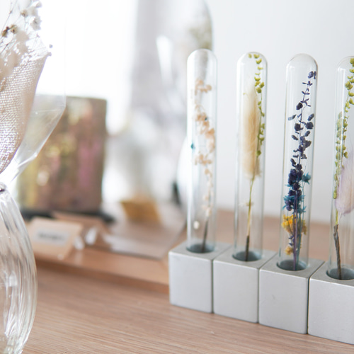 試験管ベース付きドライフラワー 一輪挿し・花瓶・花器 Natural Forest