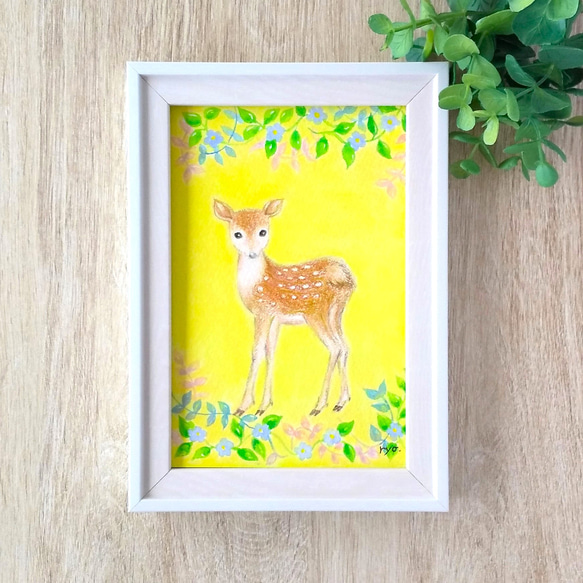 原画】小鹿と草花 イラスト ryo.les.lapins 通販 14145184｜Creema