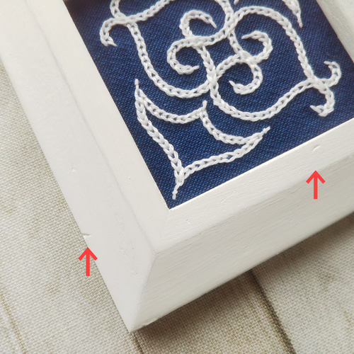 試作品】アイヌ刺繍のインテリアフレーム(真四角)『Creema限定