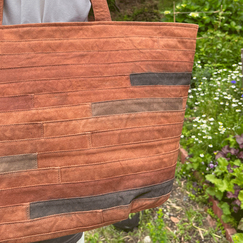 【新品未使用】★柿渋染 bag 80×48 カキシブゾメ FIELD STYLE 柿渋染め京都帆布バッグ(鞄)ラージトート「ヒッポポタムス