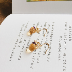 Polly&#39;s Jewelry Box シトリン アメジスト パール 14K ゴールド カバード イヤー クリップ [E 2枚目の画像