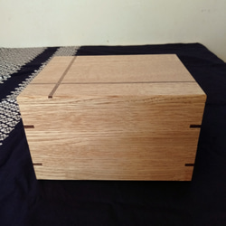 栗の木アクセサリーケース(2段重箱型) ｜ 無垢 栗(クリ) 4枚目の画像