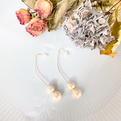 ♘ cotton pearl simple pierce ♘ 4枚目の画像