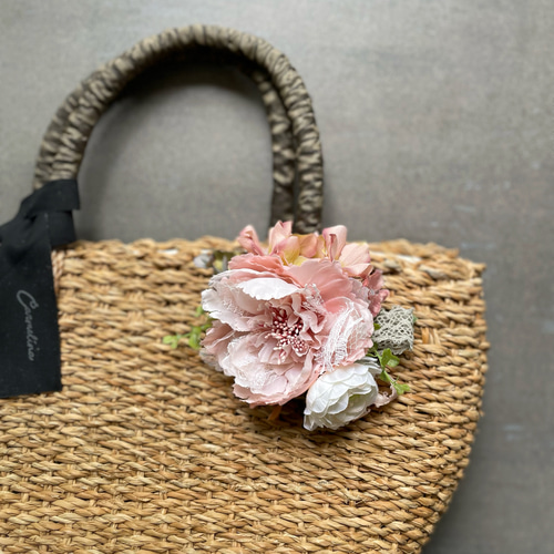 充実の品 送料無料✿お花の付いたかごバッグ 通販 bloom-wish かごバッグ バッグ