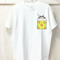 選べる！ネコちゃん手描きTシャツ【受注制作】【男女兼用】 4枚目の画像