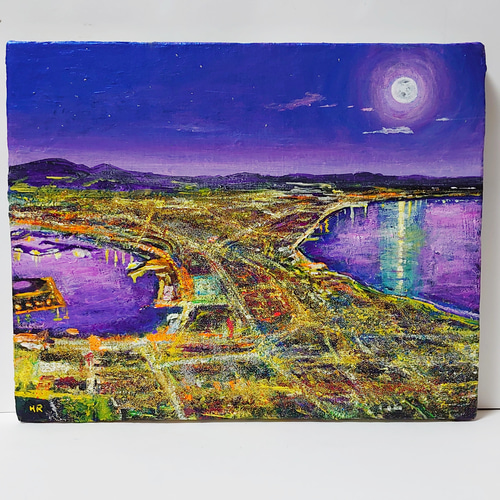 油絵 絵画 【函館夜景 】 絵画 HR 通販 14146831|Creema 油絵 絵画 【函館夜景 】 絵画 HR 通販 14146831|Creema