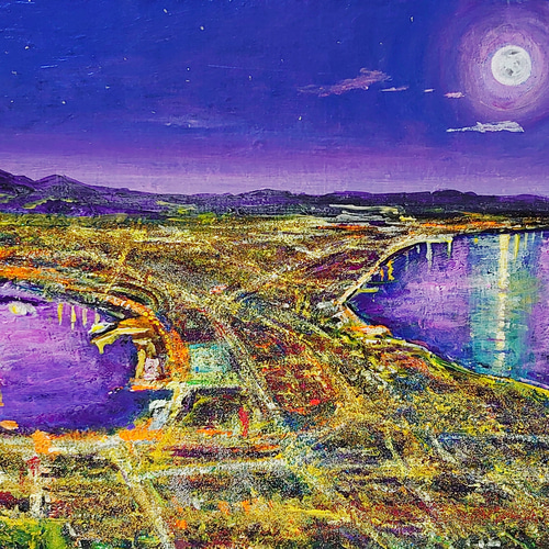 人気のファッションブランド！ 油絵函館風景 絵画