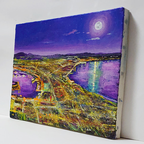 油絵 絵画 【函館夜景 】 絵画 HR 通販 14146831｜Creema