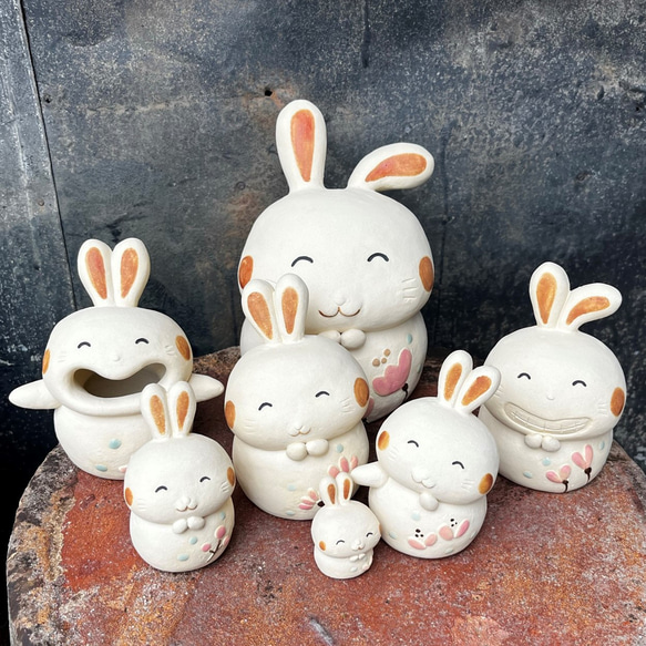 十二生肖微笑兔A-279陶瓷/兔/兔 第11張的照片