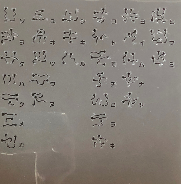 NO869 龍踊文字 ひふみ祝詞 ステンシルシート 型紙図案 3枚目の画像