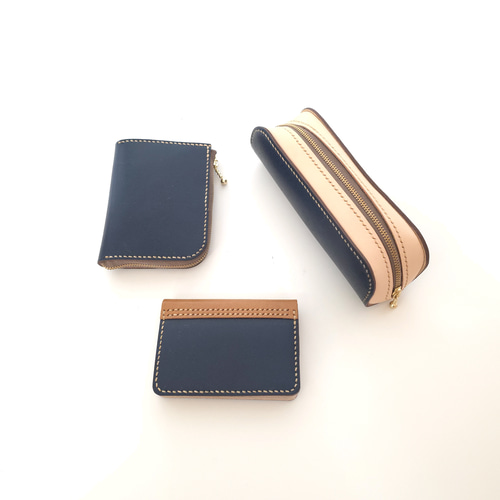 ランドセルリメイク Cセット 二つおりファスナー財布、ペン