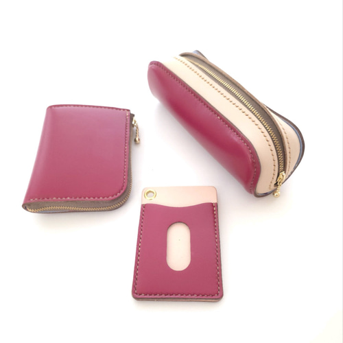 ランドセルリメイク Cセット 二つおりファスナー財布、ペンケース