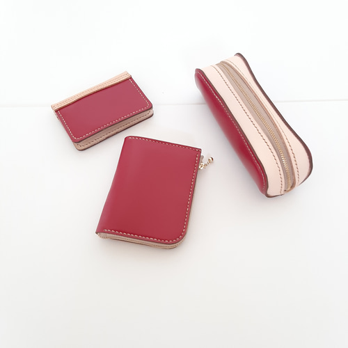 C.二つ折り財布　６点セット　ランドセルリメイク ランドセルリメイク 小物が選べる折財布6点セット 二つ折り財布