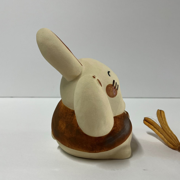 喜劇兔（小）帶墊（中）O-209陶瓷/Rabbit/rabbit 第5張的照片