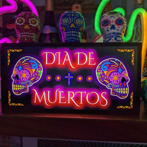 光る LED メタリックドクロ はにかむ BE-SHY METALLIC SKULL