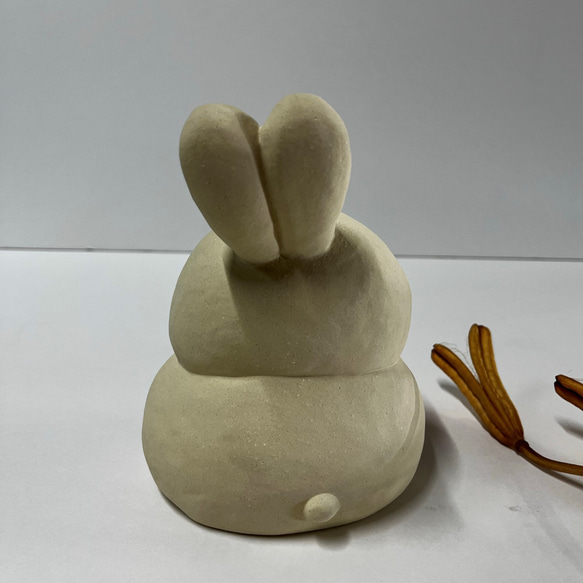 にっこりうさぎ　Ｏ-210　陶製　　/Rabbit/兔子 6枚目の画像