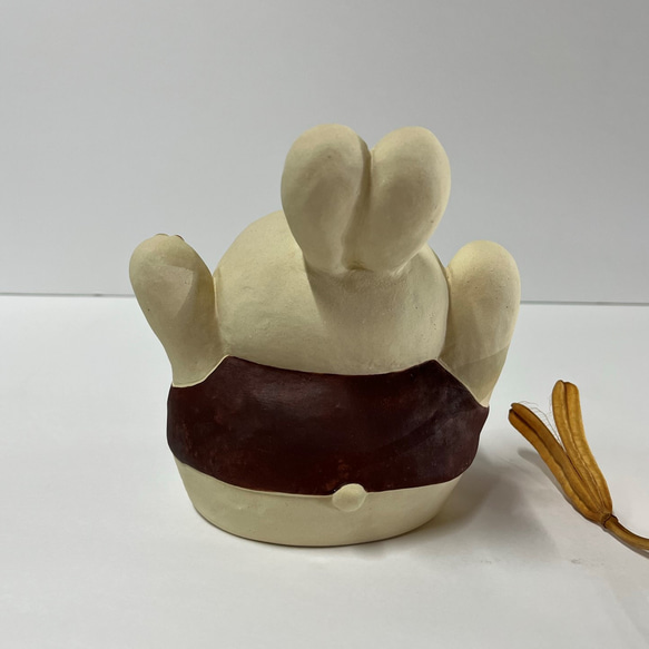 萬歲兔（小）帶坐墊（中）O-211陶瓷/Rabbit/rabbit 第6張的照片