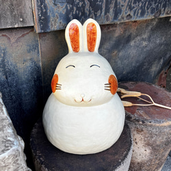 蓬鬆兔（特大號）O-218 陶瓷/兔/昆蟲 第1張的照片