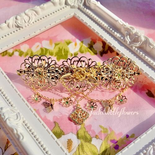 残り1点】妖精たちの祭典「獅子の君の髪飾り」 バレッタ