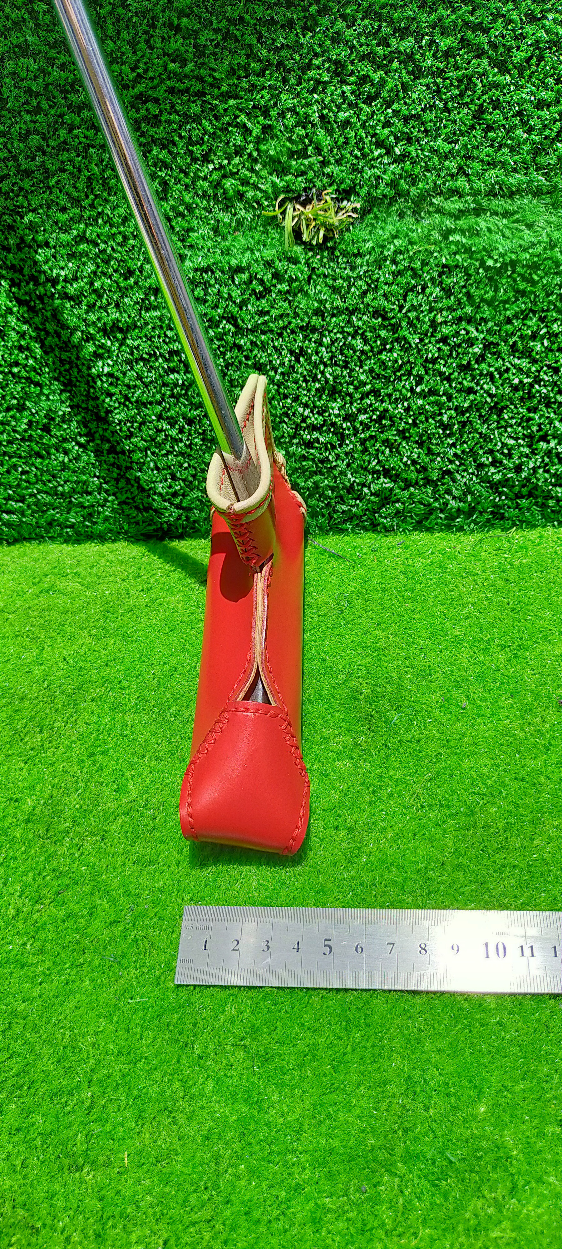 #ゴルフ　ピン型パターヘットカバー（レザークラフト）マグネット開閉式