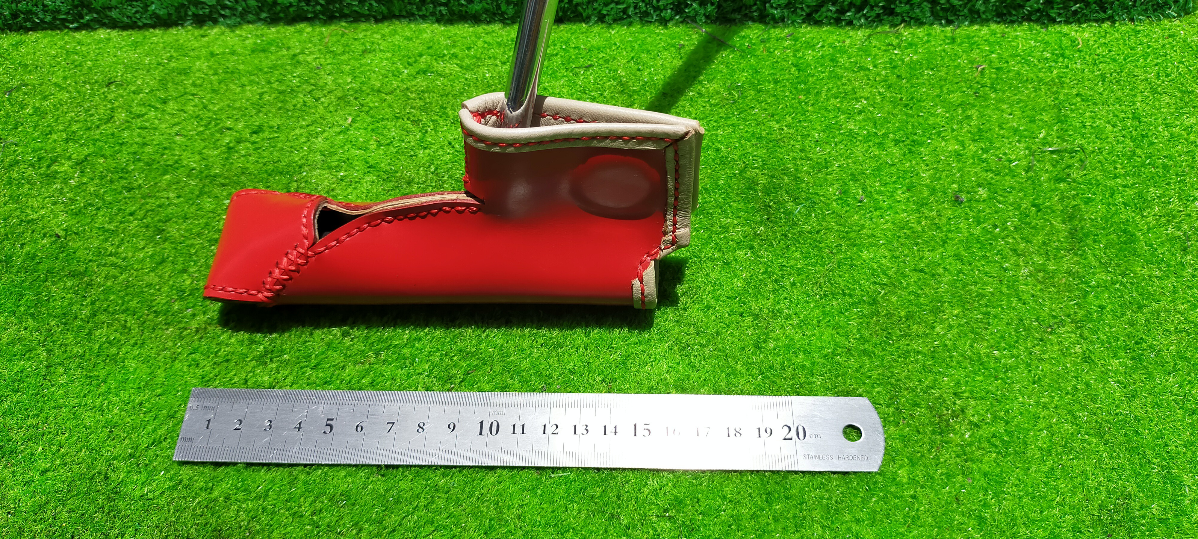 #ゴルフ　ピン型パターヘットカバー（レザークラフト）マグネット開閉式