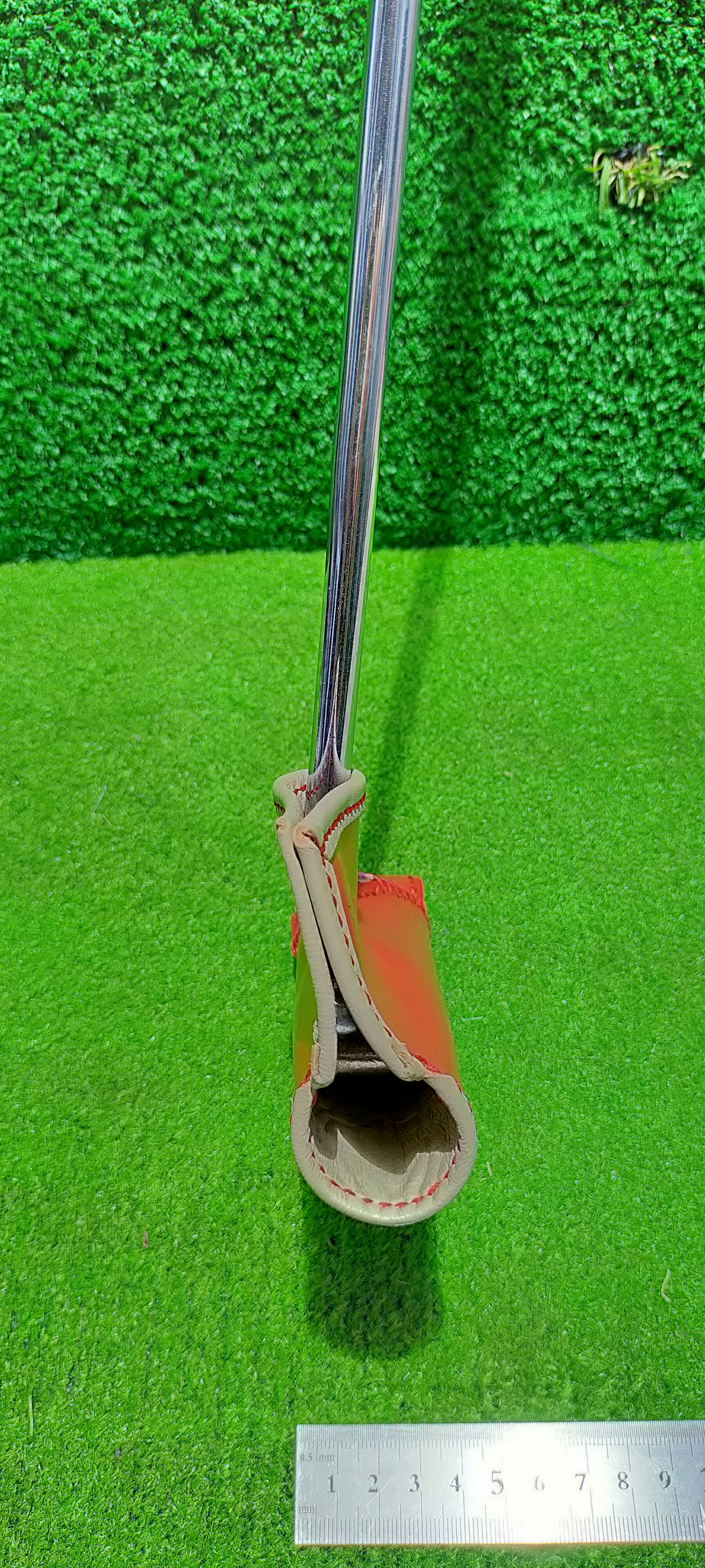 #ゴルフ　ピン型パターヘットカバー（レザークラフト）マグネット開閉式