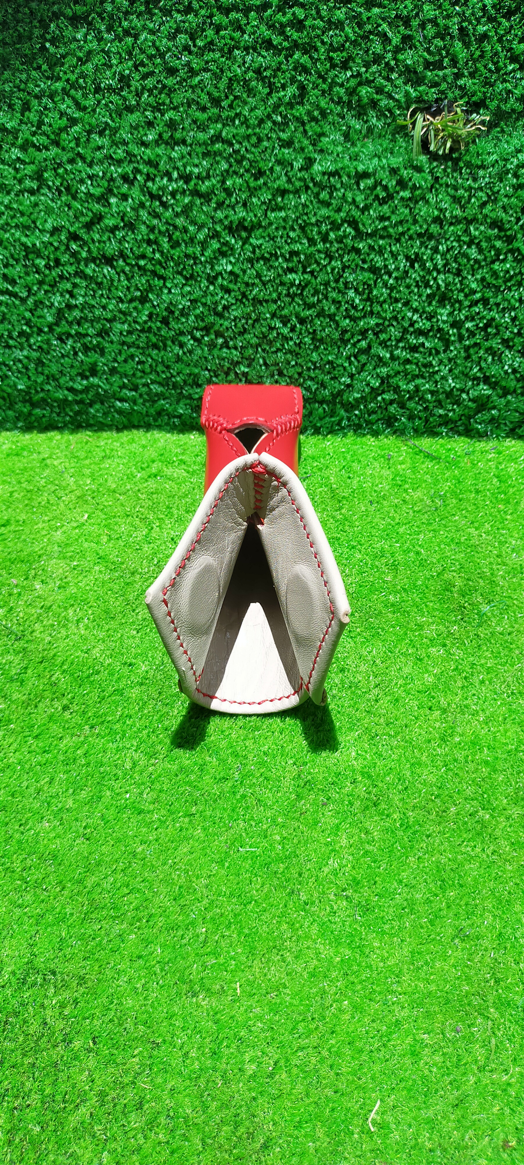 #ゴルフ　ピン型パターヘットカバー（レザークラフト）マグネット開閉式