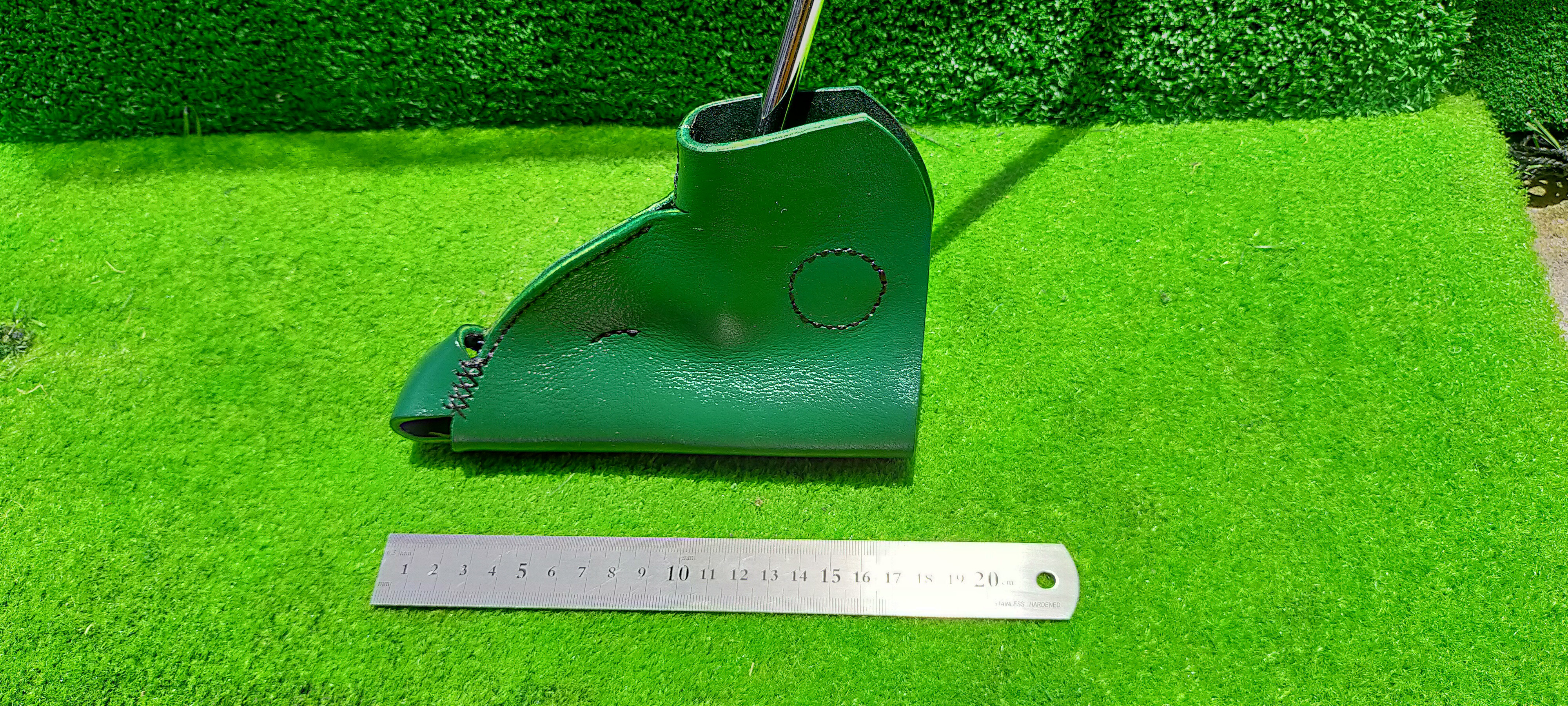 #ゴルフ　ピン型パターヘットカバー（レザークラフト）マグネット開閉式