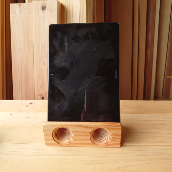 iPadスピーカースタンド『米松』 2枚目の画像