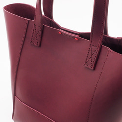 ＜在庫sale即納＞small square bag（ボルドー）/牛革タンニン鞣し/taly leather/HB042 5枚目の画像