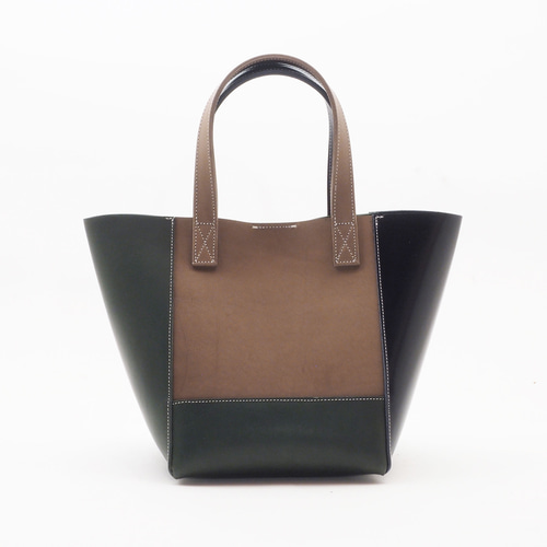 本革☆パッチワーク☆手縫い カバン お散歩バッグ ハンドメイド レザー  