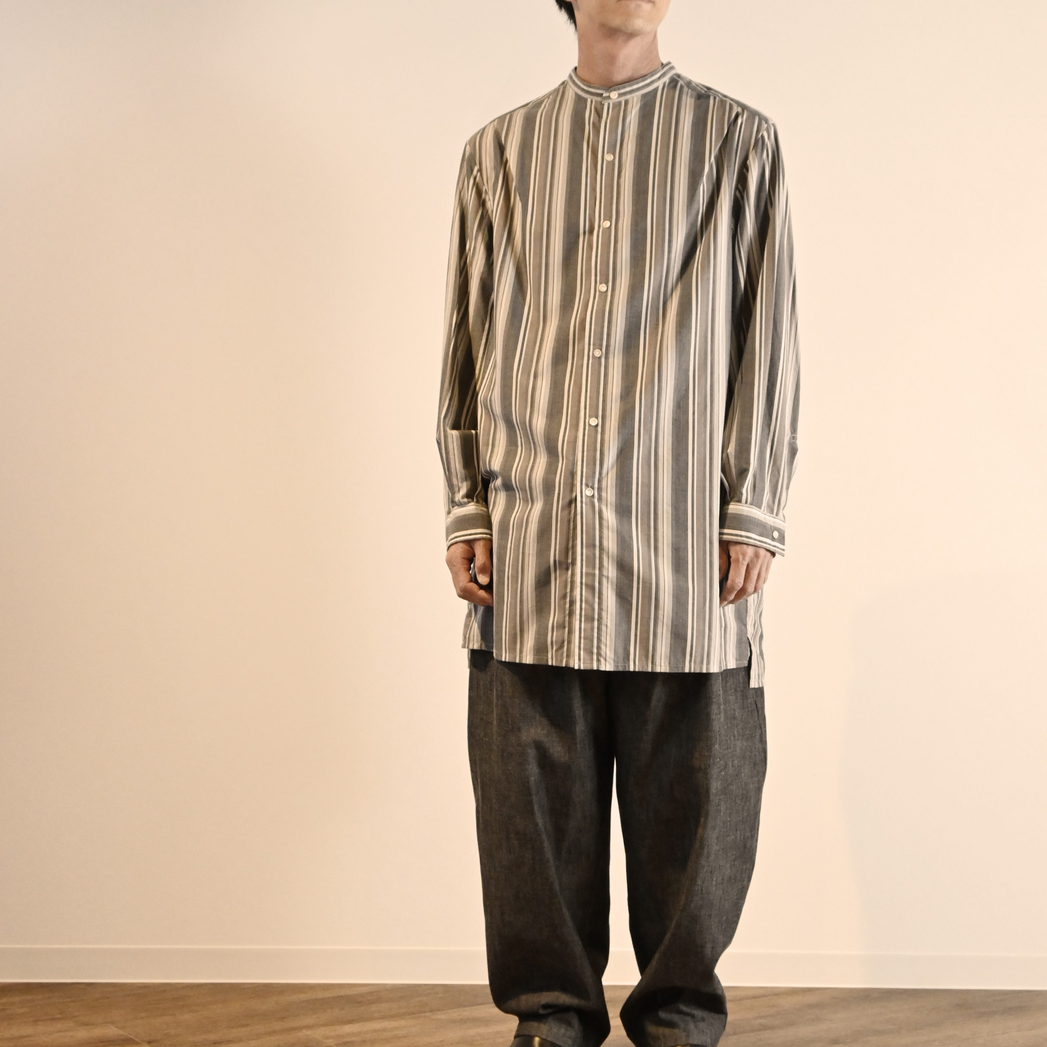 【完全一点物】ユニセックスシャツ（ストライプ） 7,400円