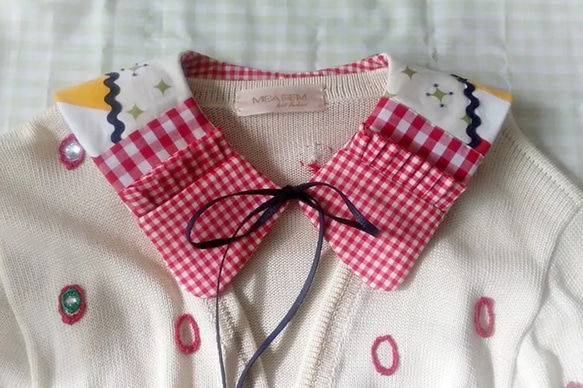 ○パッチワークとフリルの付け襟【circus】 その他ファッション雑貨