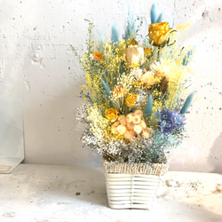 ピンクッションとリューカデンドロンのナチュラルスワッグ ドライ