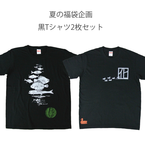 夏の福袋企画　黒色Tシャツ　メンズMサイズ　２枚セット 1枚目の画像