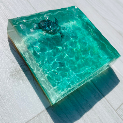 新作 インテリアアートブロック 白砂の海 エメラルドグリーンの海と