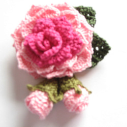 レース編み　花のコサージュ　2個セット 3枚目の画像