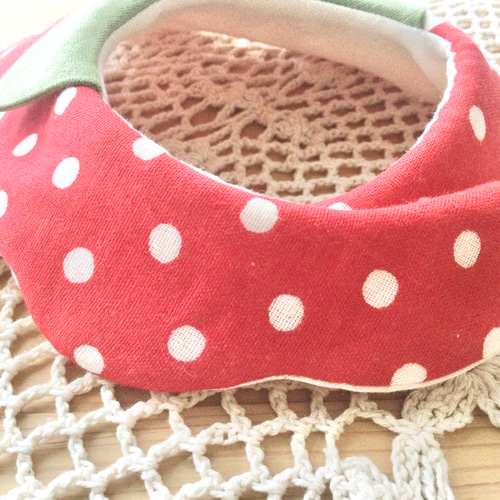 いちごオーガニック♪ふわふわやわらかガーゼスタイ♪ スタイ