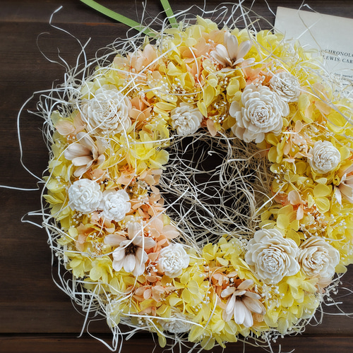 フラワー・リース yuki Amazon.co.jp: Lulu's ルルズ 三日月のフラワーリース ブルー