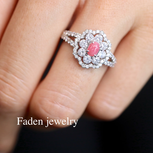Pt900 コンクパールダイヤモンドリング C0.36ct 指輪・リング Faden 
