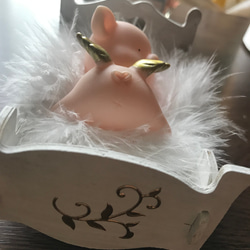 天使の豚さん　ベビーベッド 3枚目の画像