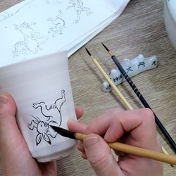 鳥獣戯画フリーカップ(相撲うさぎ) 5枚目の画像