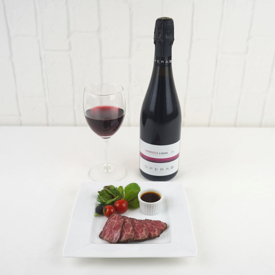 【デリシャエール】OPERA02ランブルスコと黒毛和牛ローストビーフ　7833177