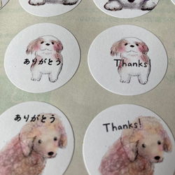 わんちゃんシール　犬のシール　ハンドメイド　3cm 2枚目の画像