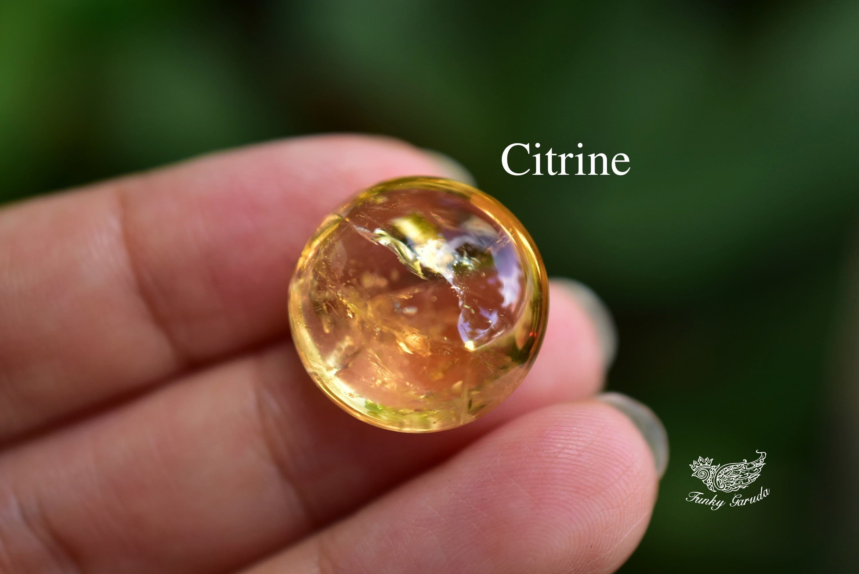 まんまる黄金透明☆シトリン ルースs369 天然石 Funky garuda 天然石