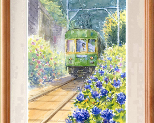 水彩画 原画 一休み 逆光＜原画＞ | COLOR FACTORY 絵のショップ