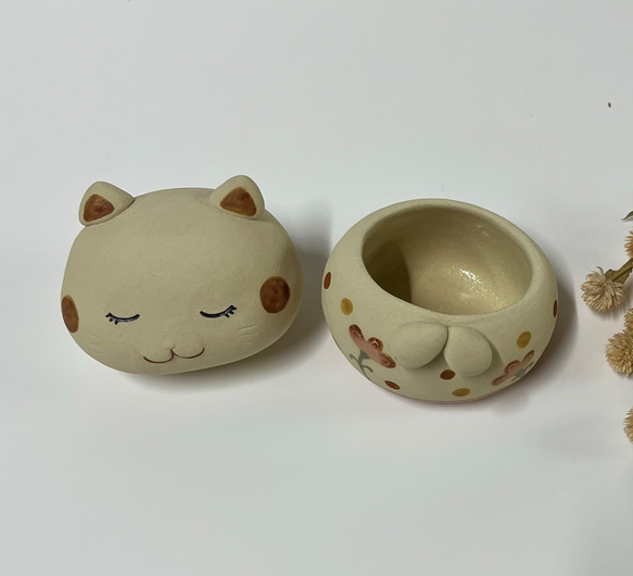 貓（附件盒）M-102-A 陶瓷 /cat/cat 第7張的照片