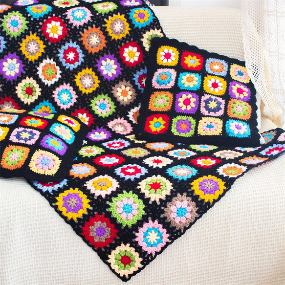 vintage デイジー ラグ ブルーデイジーページ138×231 メダリオントルコ