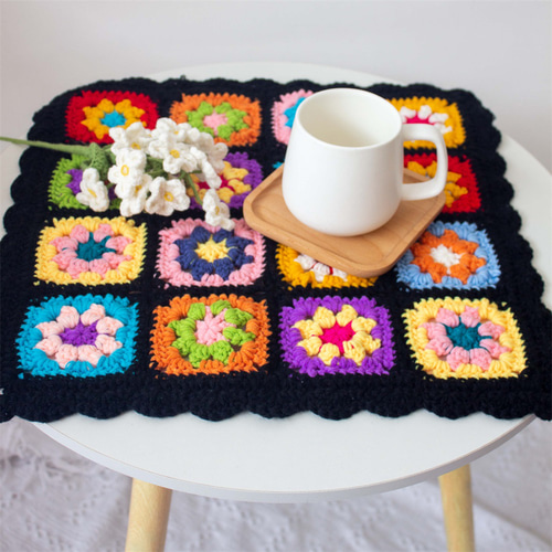 ハンドメイド かぎ針編み フラワーモチーフ 編み物 デイジー